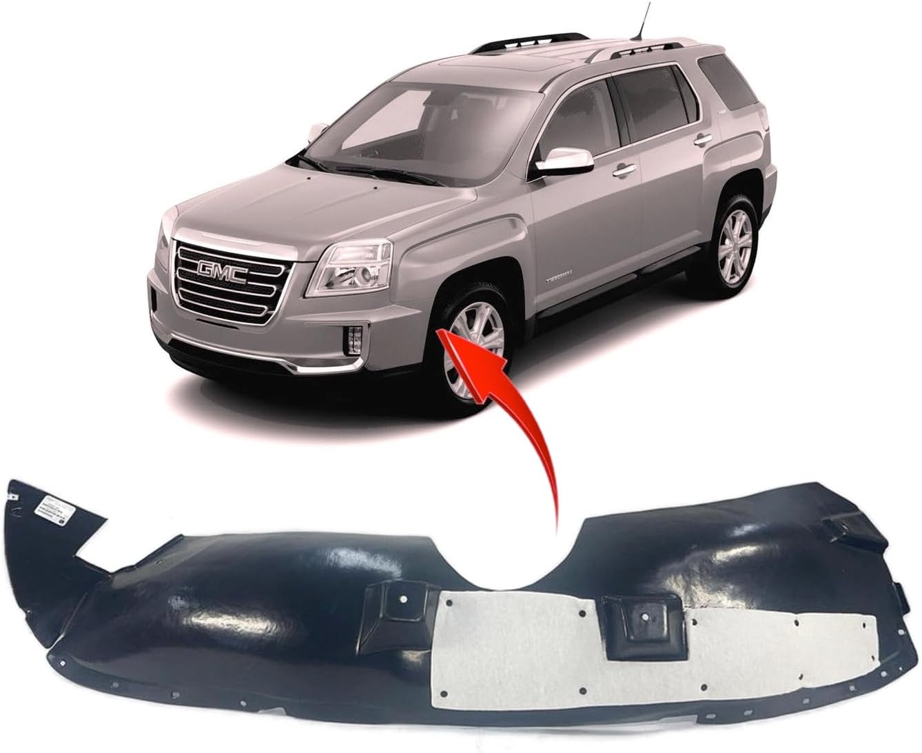 FitParts Compatible With Front Left Driver Side Fender Liner GMC Terrain 2014-2017. New, Plastic & Ready to Install. GM1248244 23271689
