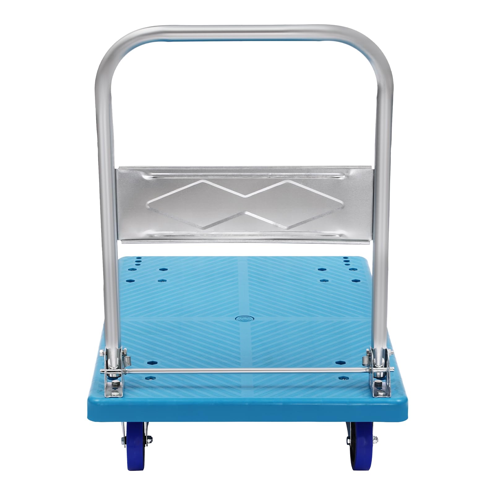 Wózek platformowy, wózek transportowy, składany, do 300 kg, wózek składany z 4 kółkami i platformą 90 x 60 cm, składany wózek ręczny do magazynu, supermarketu, warsztatu, przemysłu, gospodarstwa