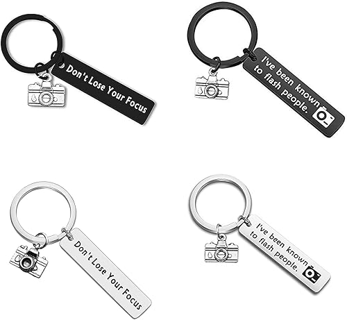 Miniatura 6 de Vintage Stainless Steel Camera Keychain - Sturdy Metal Ring - Fashion Accessory for Photography Enthusiasts