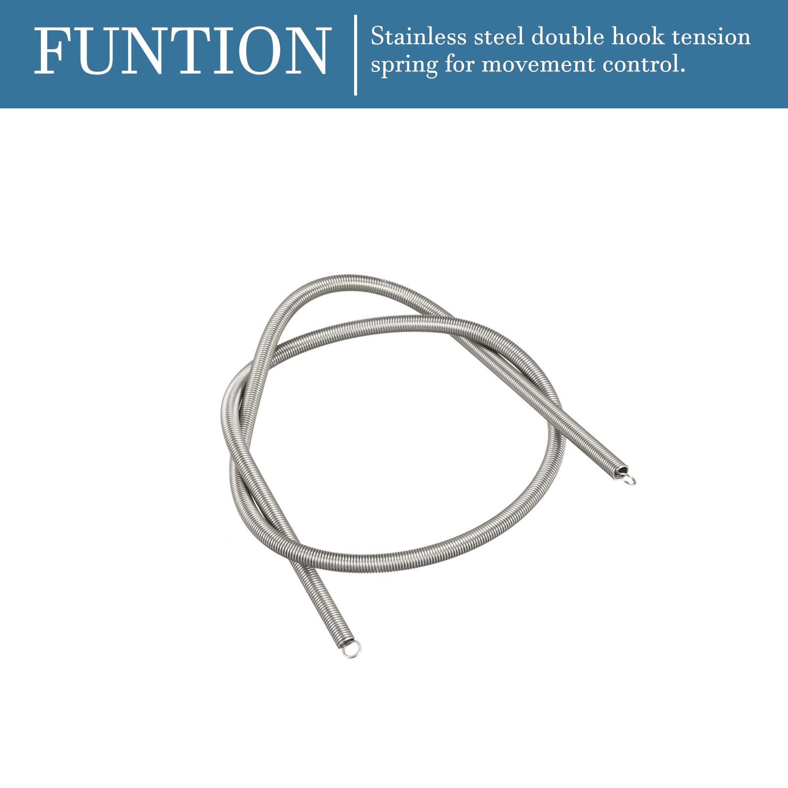 Molle Di Trazione In Acciaio Inox - 2 Pezzi, 0.4mmx4mmx300mm, Per Macchinari Industriali - Foto 2