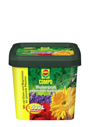COMPO Blumenprofi, Blumendünger, Wasserlöslicher Dünger für alle Zimmerpflanzen, Balkon- und Terrassenpflanzen, 1,2 kg