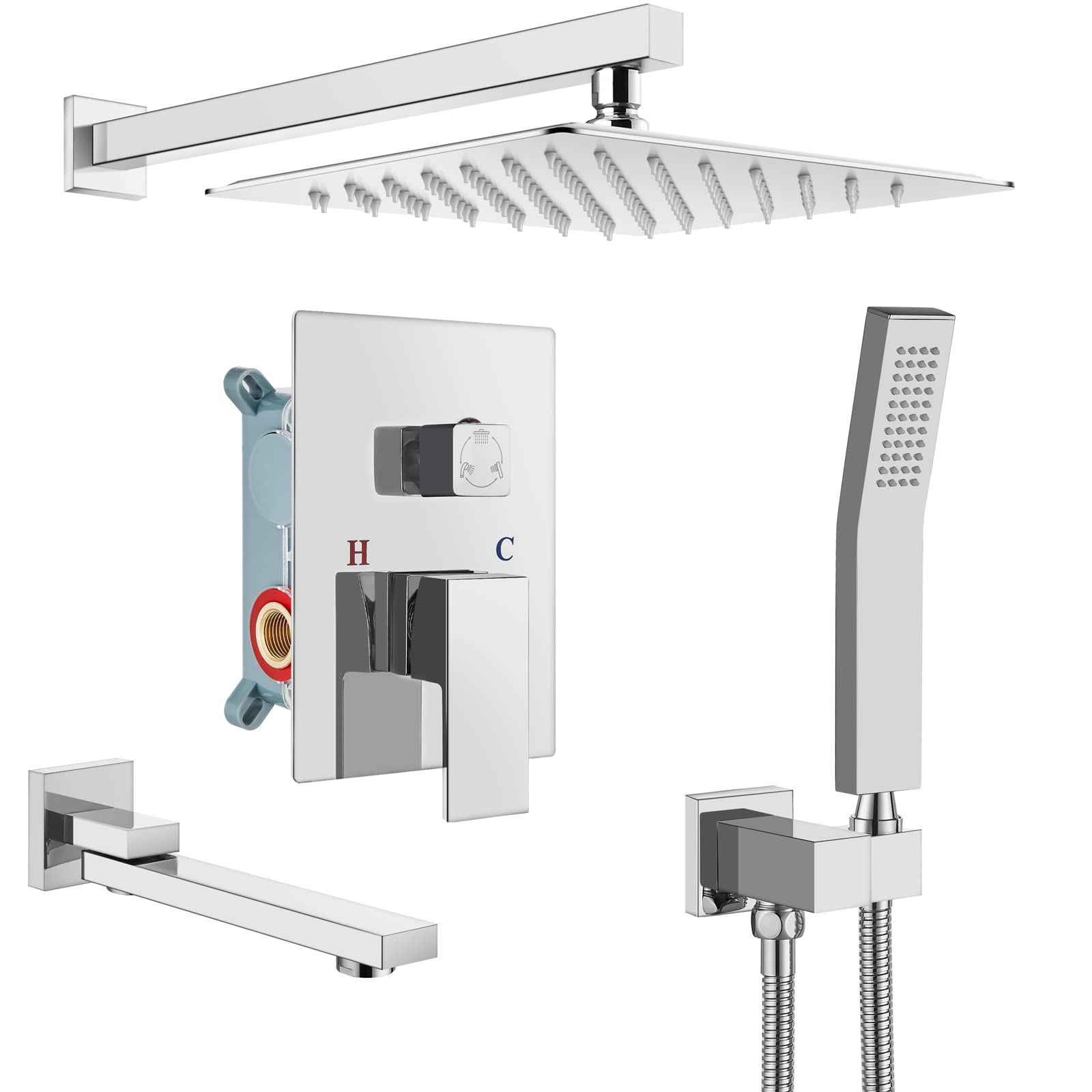 Gotonovo 12 Inch Bathroom Luxury 3-Function Shower Djibouti - View #9