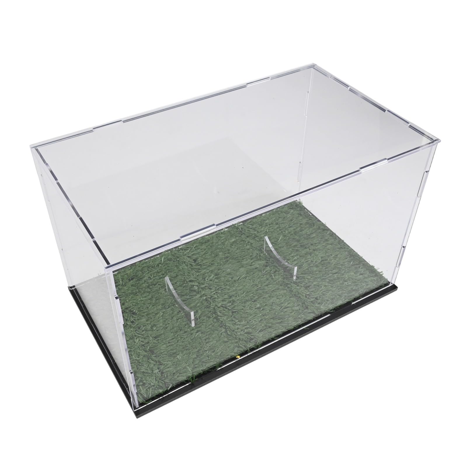 Eawfgtuw Espositore in acrilico per palloni da rugby, espositore per calcio e sport, antipolvere, rimovibile, trasparente, colore verde