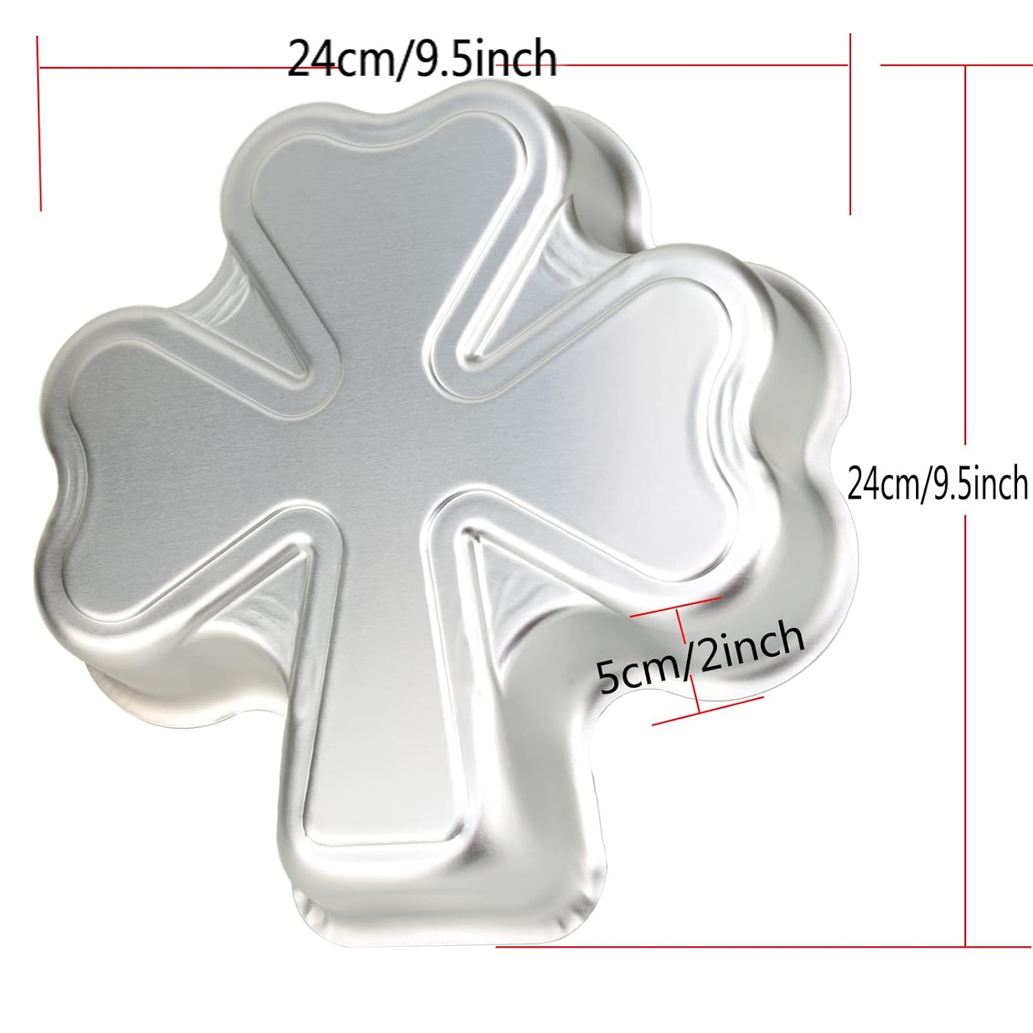 Pormasbenzer 3D Aluminum Cake Mould Four-leaf Clover Shape Cake Pan Decorating Mould Pudding Chocolate Jelly Tins Baking Tool