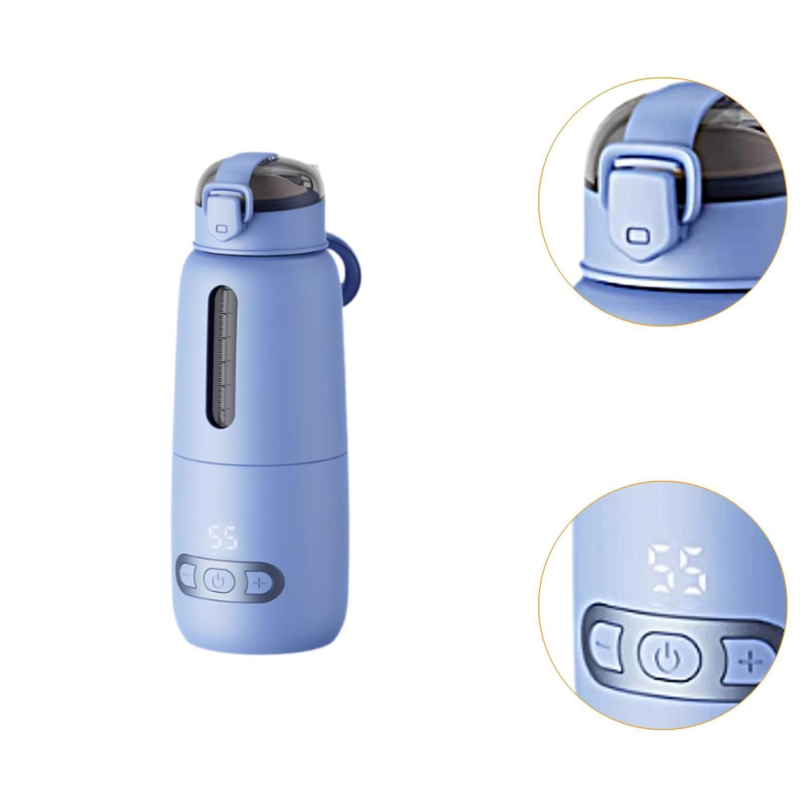 Calientabiberones Portátil, Recargable, con Control de Temperatura, Calientaleches para Bebés, Ideal para Viajes, Actividades Al Aire Libre Y Picnics, azul 300ml, tal como se describe