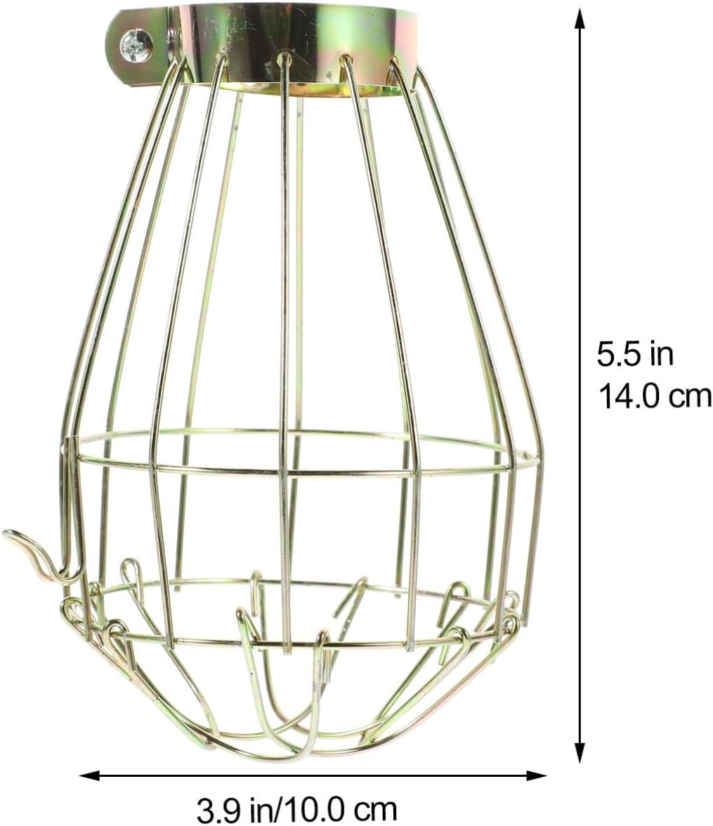 4pcs Metal Lamp Bulb Guard Clamp Vintage Light Cage Hanging Industrial Lamp Covers Pendant Decor for Home Bar