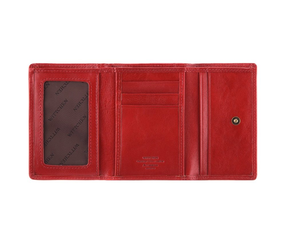WITTCHEN Billetera | Tamaño: 8 x 11 cm | Material: Cuero de Grano | Color: Rojo | Colección: Arizona | 10-1-053-3