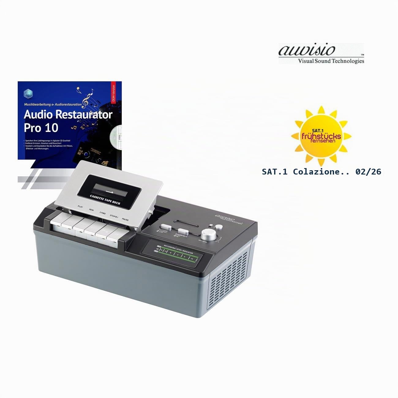 auvisio registratore a Cassette USB Cassette Player UCR-2200 per riprodurre e digitalizzare MC