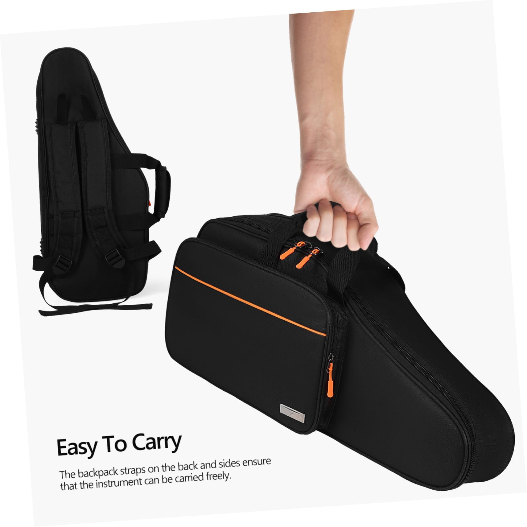 Bolsa Para Saxofón Alto De Tela Oxford Acolchado De 18 Mm, Correa Para Hombro y Bolsillo Exterior, Adecuado Para Escuelas y Transporte Cómodo