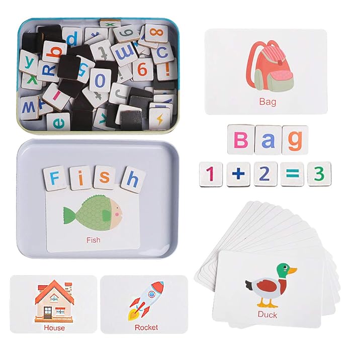 Buy JCREN Letters and Numbers Toys, Wooden Alphabet ABC 123