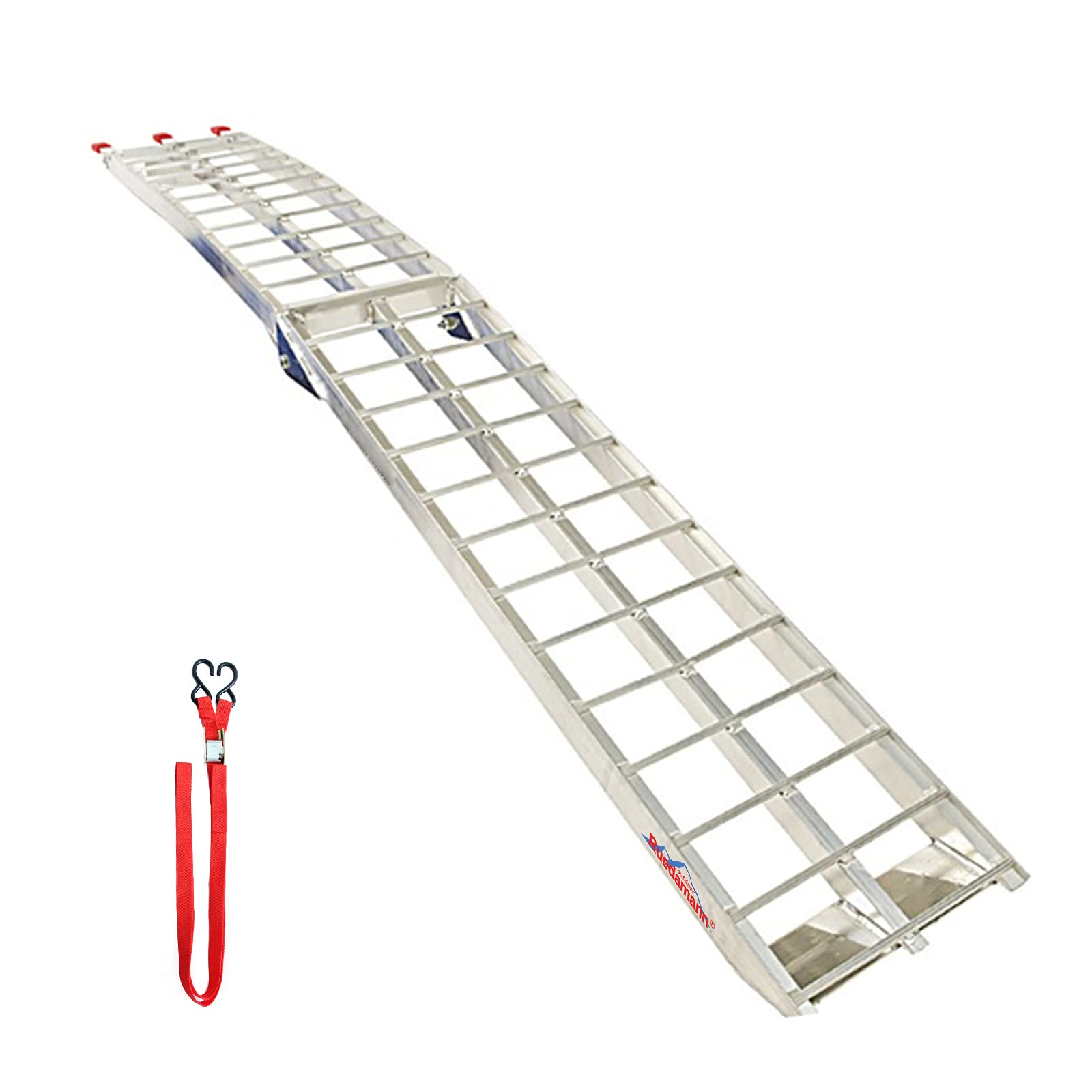 RuedamannATV Loading Ramp, Aluminum Ramp with 750lbs Load Capacity, Foldable Ramp for Motorcycle and Truck, 1 Piece, 7.5'L × 11" W, ATV Ramp/Motorcycle Ramp/Truck Ramp (Plum Flower Sticks Non-Skid)