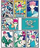Manga Saiki Kusuo Disastrous Poster,Disastrous Life of Saiki K Poster ,Saiki Kusuo Posters Japanese Anime Wall Decor Art Print,Set of 8 pcs,11.5x16.5 inches