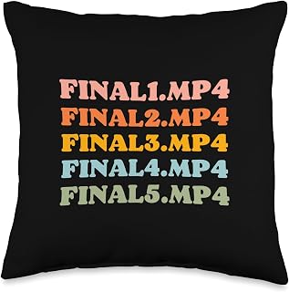 Video Editor Gift Funny File Names Post Production Filmmaker Throw Pillow