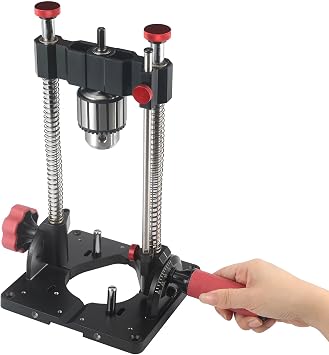 1348 Drill Guide, Heavy-Duty Portable Drill Press Jig, 1/2 in Keyed Chuck