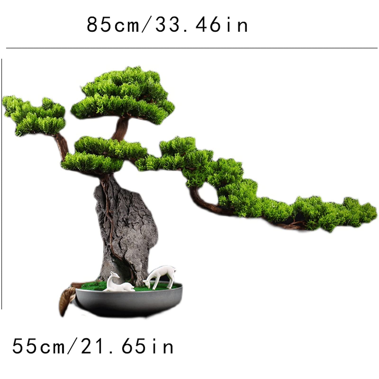 Faux Plante Décoration Pin d'accueil Artificiel 21 Pouces, Faux Cypress Bonsai, utilisé pour la décoration de Micro-Paysage dans Le Bureau d'entrée Artificielle Maison Plantes