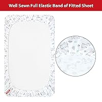 Vista 2 de Sábanas Ajustables Pack and Play para Mini Cuna, Sábanas de Corralito de Microfibra Transpirable Elástica que se Ajustan a Graco Pack and Play