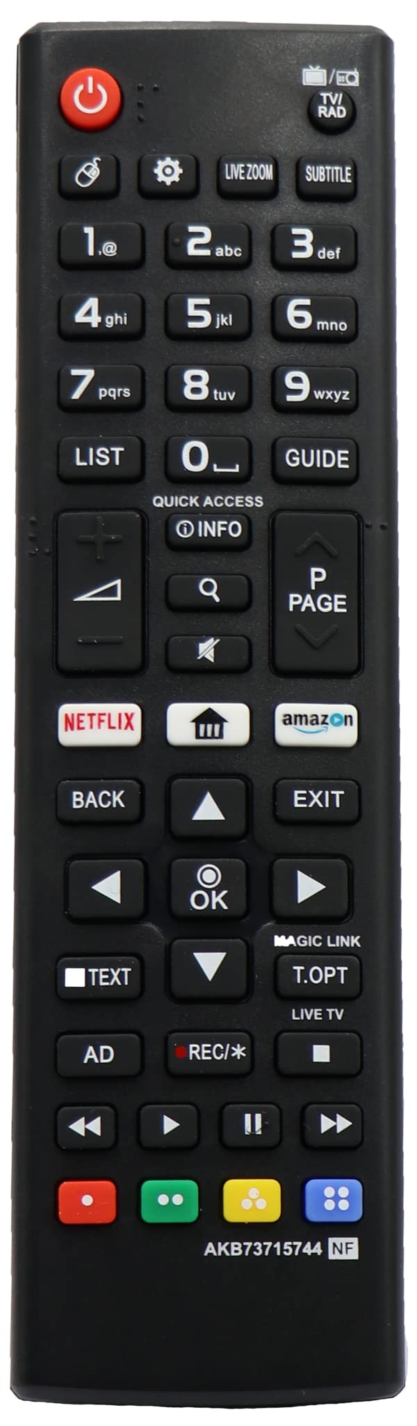 See full amazon price history chart for LRIPL Compatible LG Smart TV Remote Control for LED Plasma TV with Prime/Netflix Key AKB73715744- AKB75095303 Replacement Remote of Original LG Television Black LRIPL Compatible LG Smart TV Remote Control for LED Plasma TV with Prime/Netflix Key AKB73715744- AKB75095303 Replacement Remote of Original LG Television Black (B09SLR61NN) Amazon Price History, Amazon Price Tracker