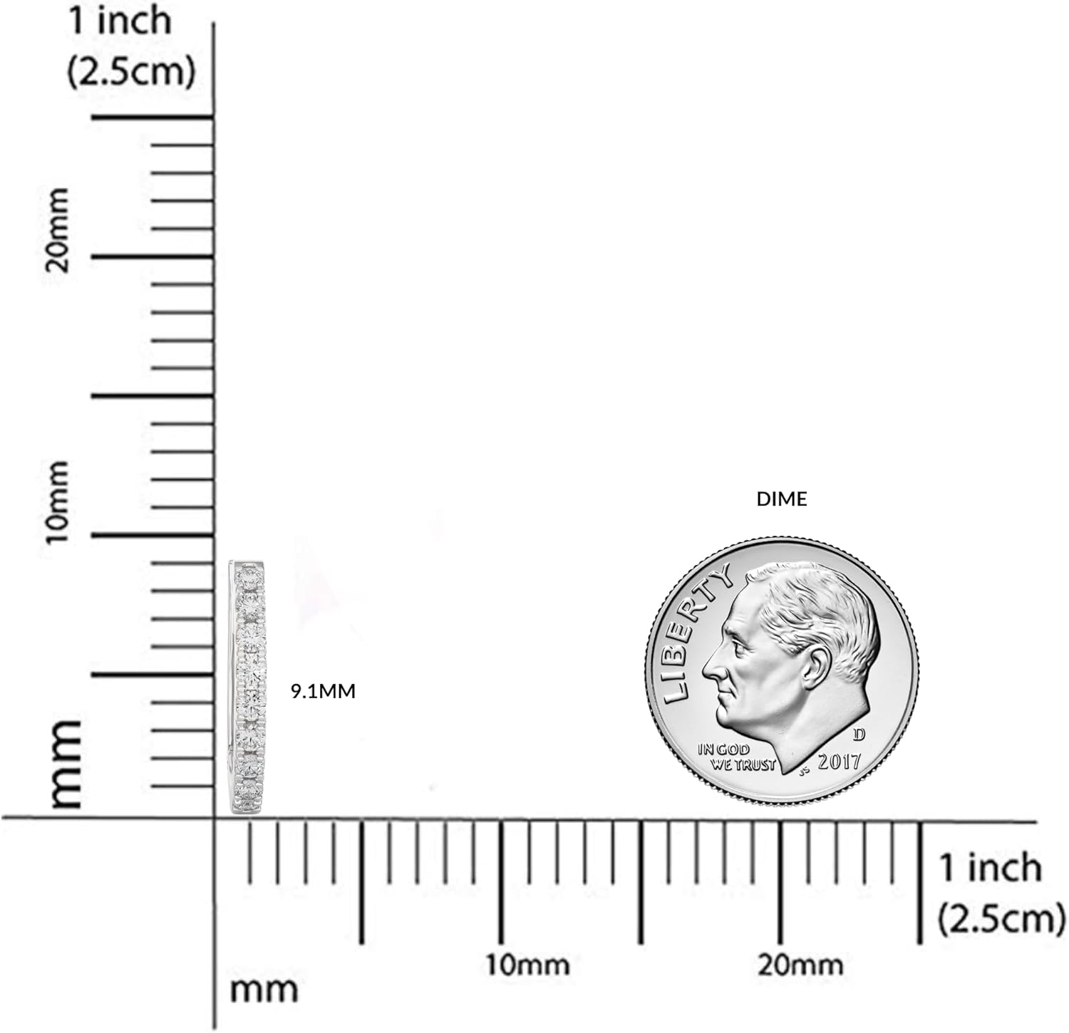 PRIVOSA — Diamond Hoop Earrings for Women 14K White and Yellow Gold - Natural Round Brilliant Huggie Hoops - Small Lightweight - Real Fine Jewelry Gift Her