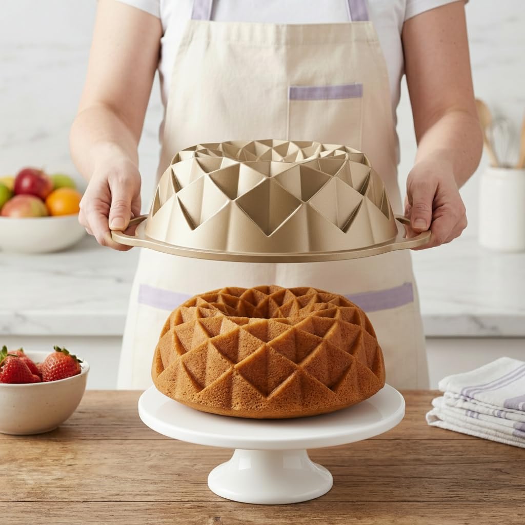Moule à gâteau en forme de couronne d'étoile en aluminium anti-adhésif cannelé pour fête d'anniversaire et autres occasions