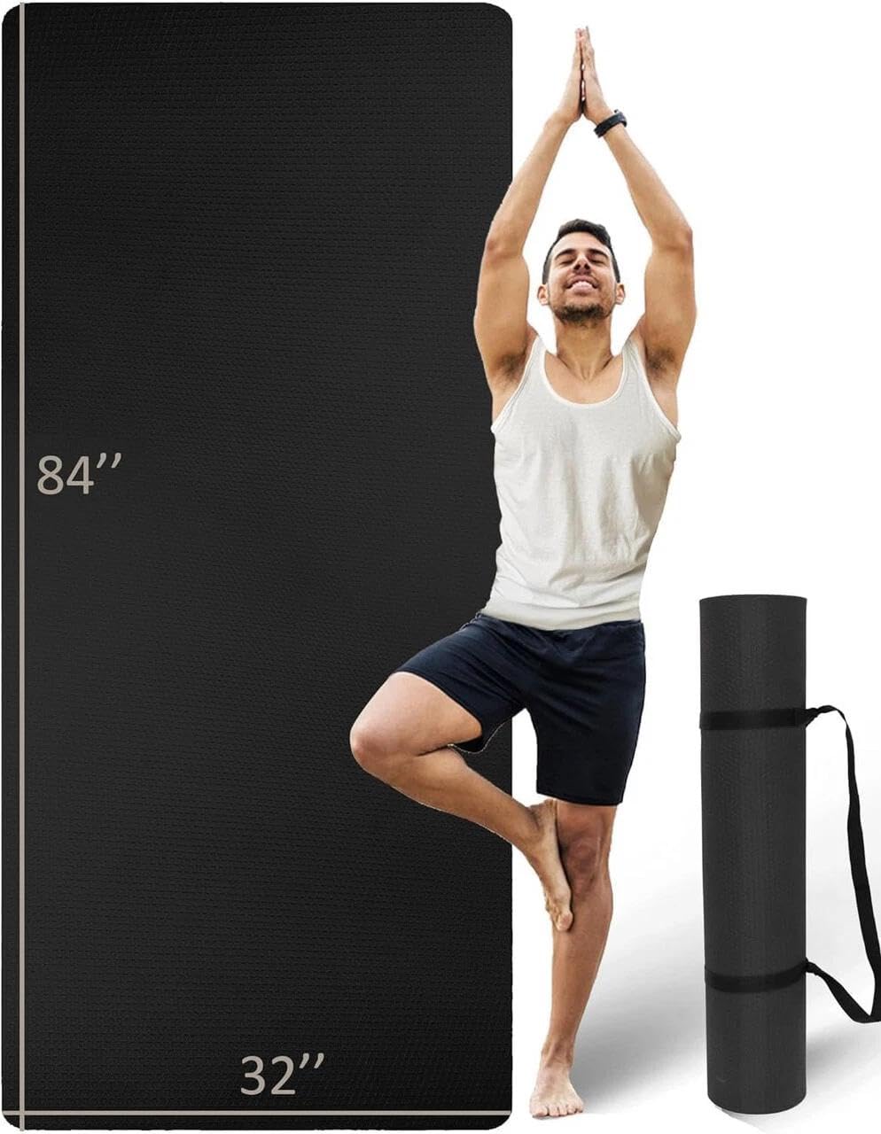 for Extra Long Wide Thick Yoga Mat for Tall Men Women 84 x 32 x 7mm Oversiz