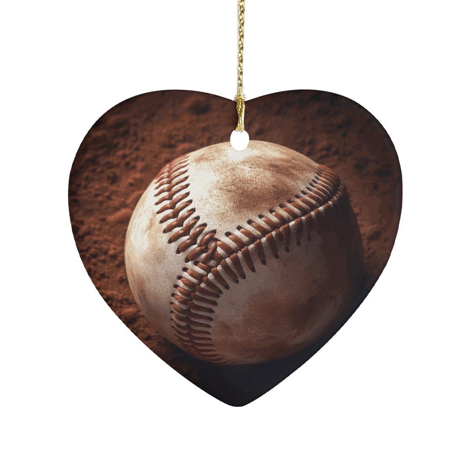 Fekiloot Style Baseball Ceramic Ornament Home Decor Keepsake