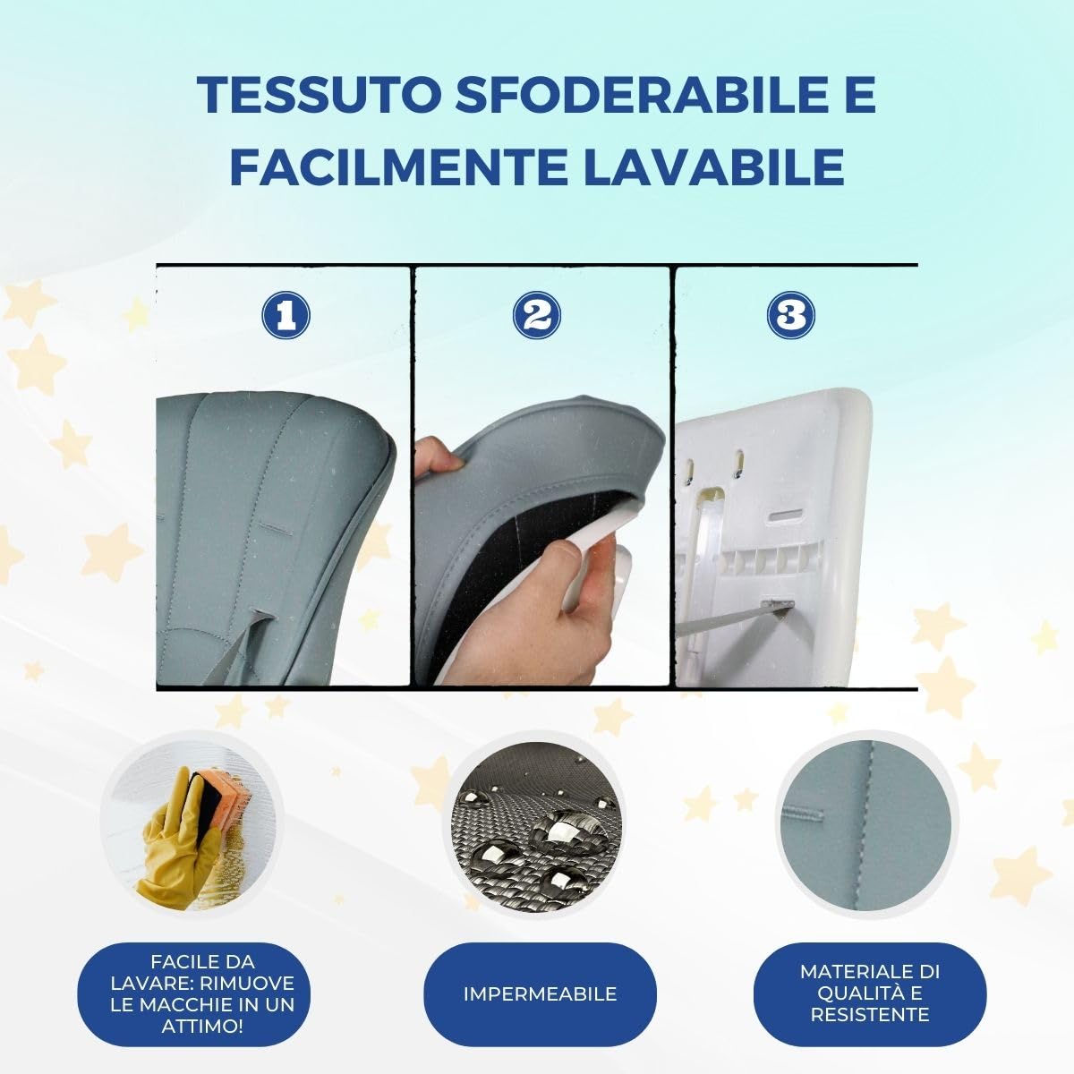 Mobiclinic® Kids, Seggiolone per bambini, Evolutiva, Pieghevole, Trasformabile in seggiolone, Simba, Imbracatura a 5 punti, Ruote con freno, Doppio vassoio estraibile, Tessuto lavabile, Regolabile