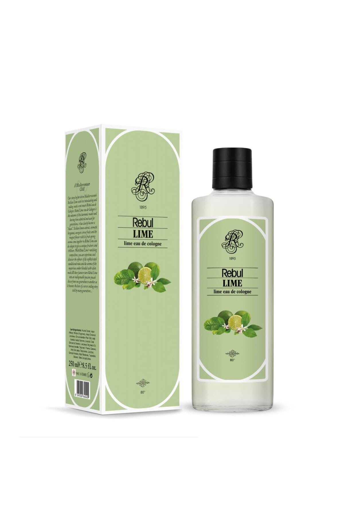 Rebul Lime Kolonya, 2 Adet 250ml, Koroplast Çok Amaçlı Mikrofiber Bez Hediyeli