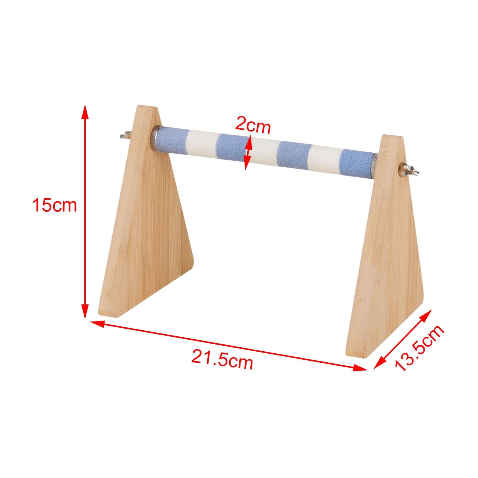 Milageto Tisch-Vogelstange, Desktop-Vogelständer, Schleifklaue, Vogeltrainingsständer, Vogelspielständer für, Finken, Kakadus, Lovebird, Blau Weiß 20mm