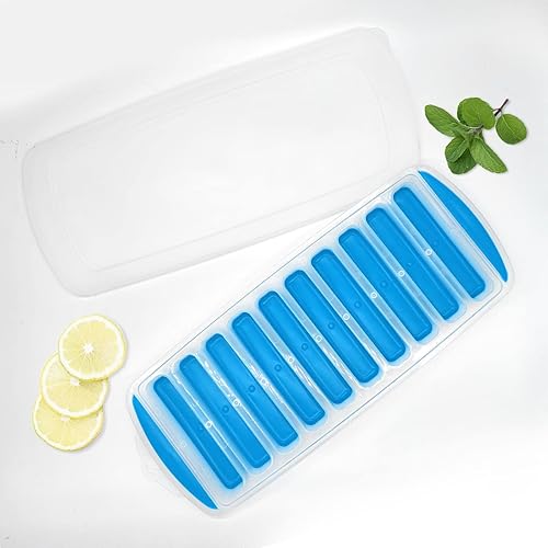 Miniatura 3 de Medsuo Bandeja para cubitos de hielo para botellas, bandejas para palitos de hielo, de silicona, de fácil liberación, reutilizable, cubo de hielo