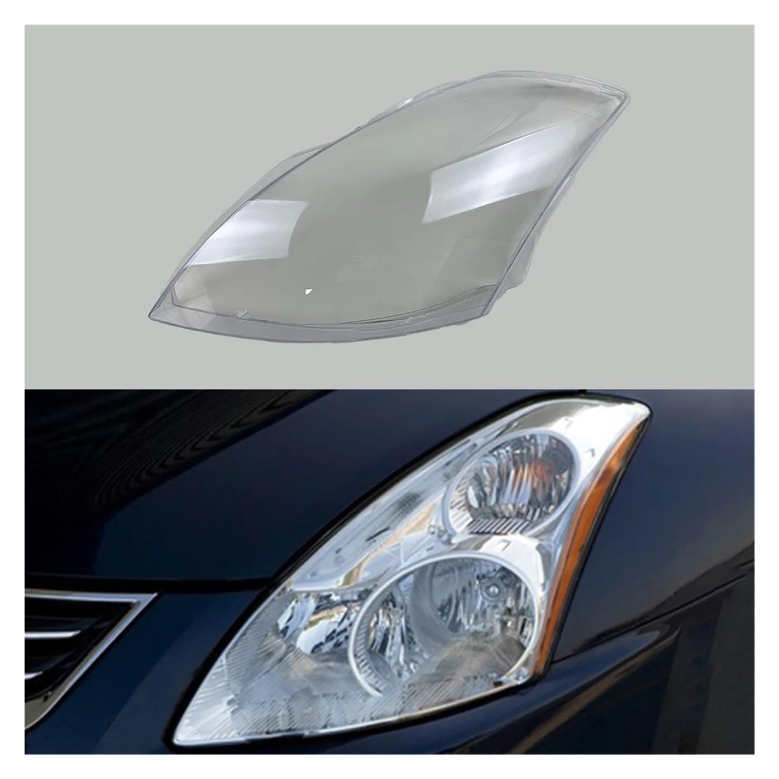 IKBDLNCUQ Headlight Covers Fit for Nissan Teana Fit for Altima Sedan 2008 2009 Headlamp Cover Transparent Headlight Shell Plexiglass Replace The Lampshade Car Headlight Lens Glass Lampshade(Left)