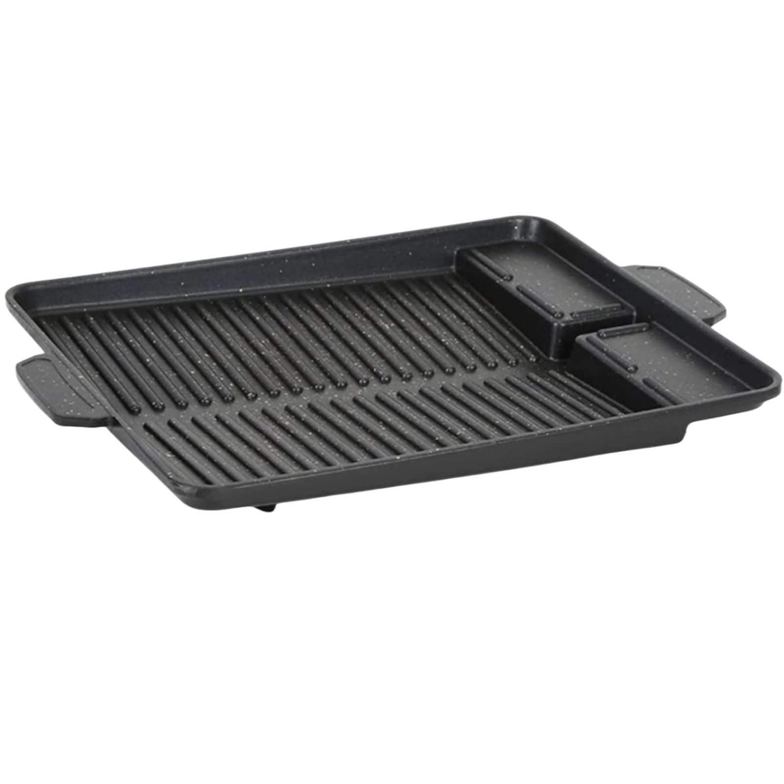 Rechteckige Grillpfanne,Gaskocher grillplatte, Grillaufsatz gaskocher camping，Antihaftbeschichtet, Innen- und Außen Grillplatte campingkocher