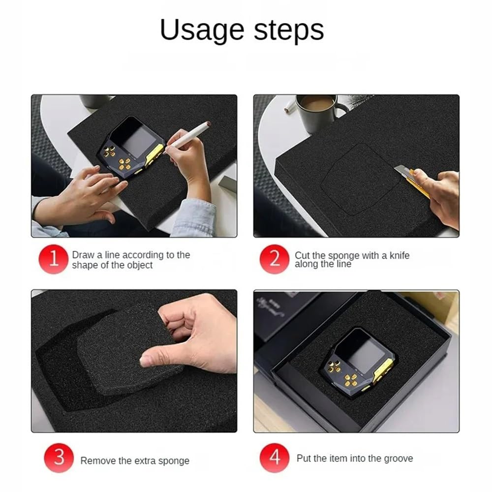 Foams Insert, 50x30cm High Density Foam Pad Toolbox Shock-Absorbing Sponge Sheet Hard Flight Case Shadow Foams Insert Tools Organizer 45x35cm 1PC(L 50cm x W 30cm,H 3cm)