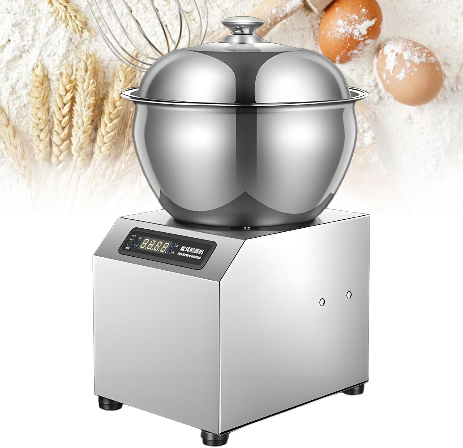 Impastatrice Spirale Professionale, Impastatrice Pesante in Acciaio Inox, Motore 1800W, Timer 0-30 Min, per Impasti di Pane, Pizza, Ravioli, Cucina Professionale, Panificio, Ristorante,8KG