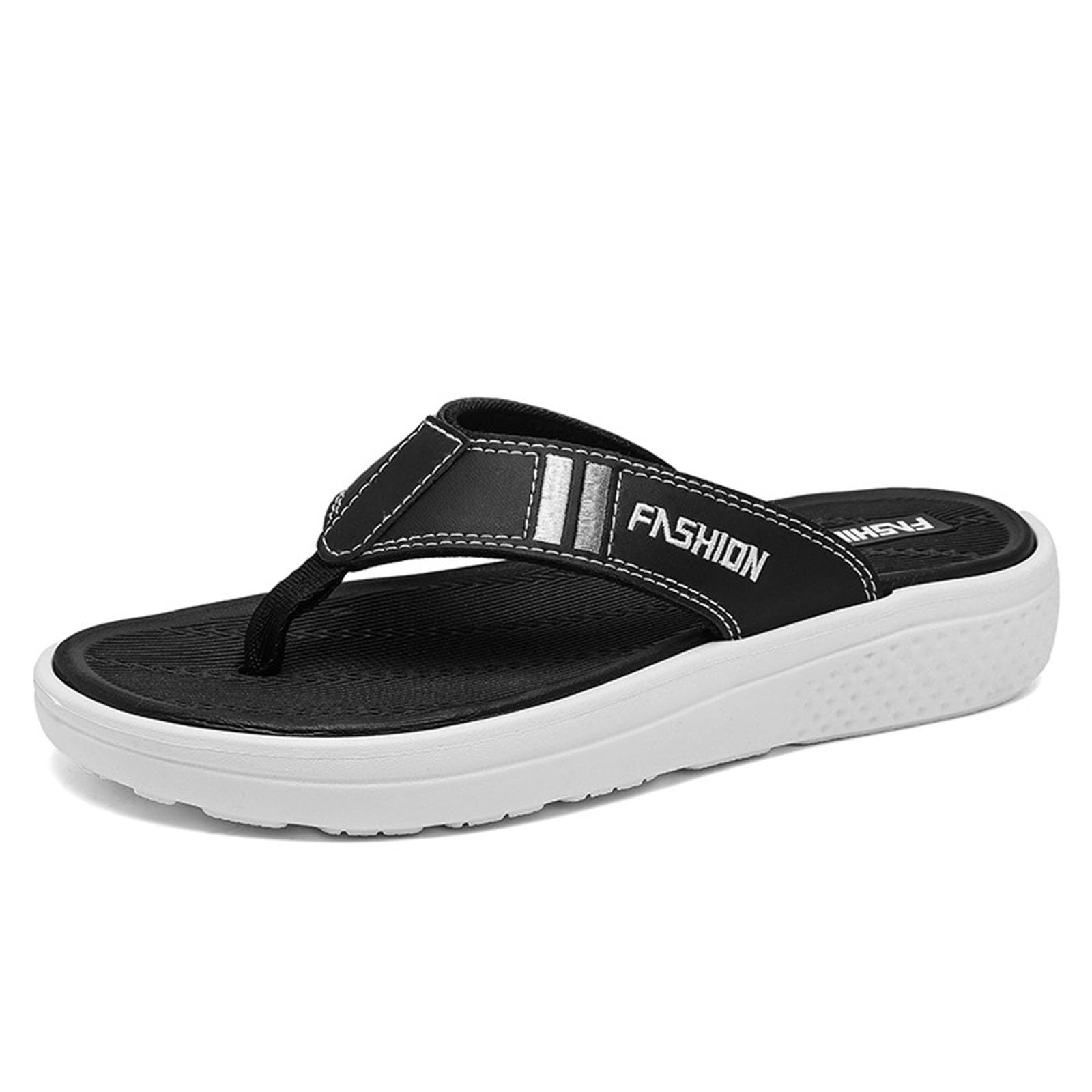 Men'S platform Flip Flops with Arch Support Casual Outdoor Slip On Non Slip Lightweight Soft Flat Eva Foam Thong Beach Slides For Everyday
