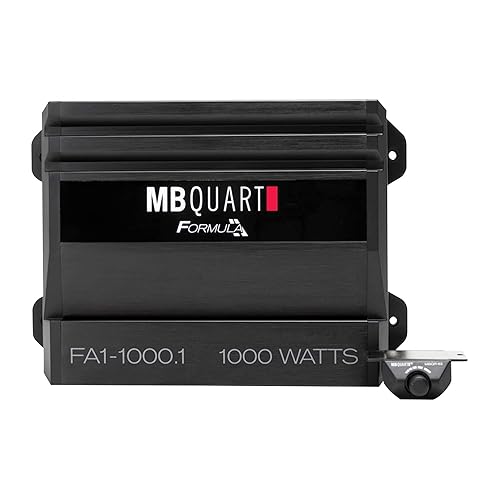 Miniatura 3 de MB Quart FA1-1000.1 Amplificador de audio para automóvil de canal mono (negro) - Amplificador clase SQ, 1000 vatios, estable de 1 ohmio, cruce