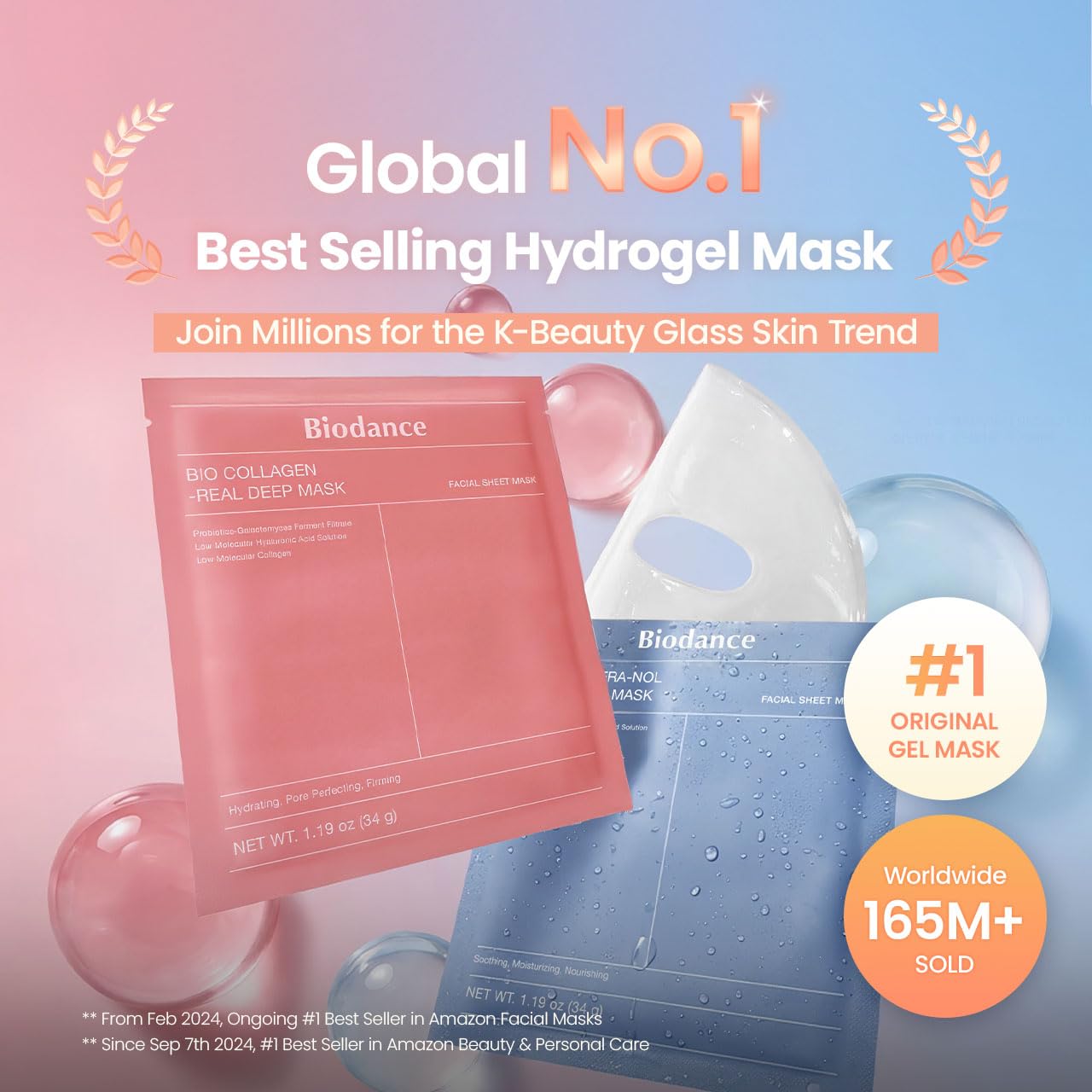 BIODANCE Best Mask Duo: Bio-Collagen & Ceramide Panthenol Real Deep Mask Set, Firming, Hydrating, Face Mask Bundle for Glass Skin, Korean Skincare Set, Korean Skin Care, Facial Mask Set