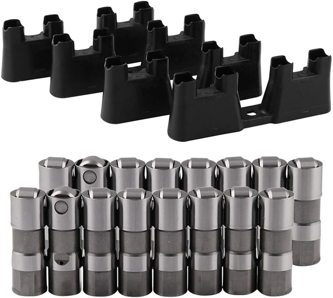 LS7 LS2 16PCS Performance Hydraulic Roller Lifters & 4 Guides Compatible with 4.8L 5.3L 5.7L 6.0L 6.2L LS1 LS2 LS7 HL124 12499225