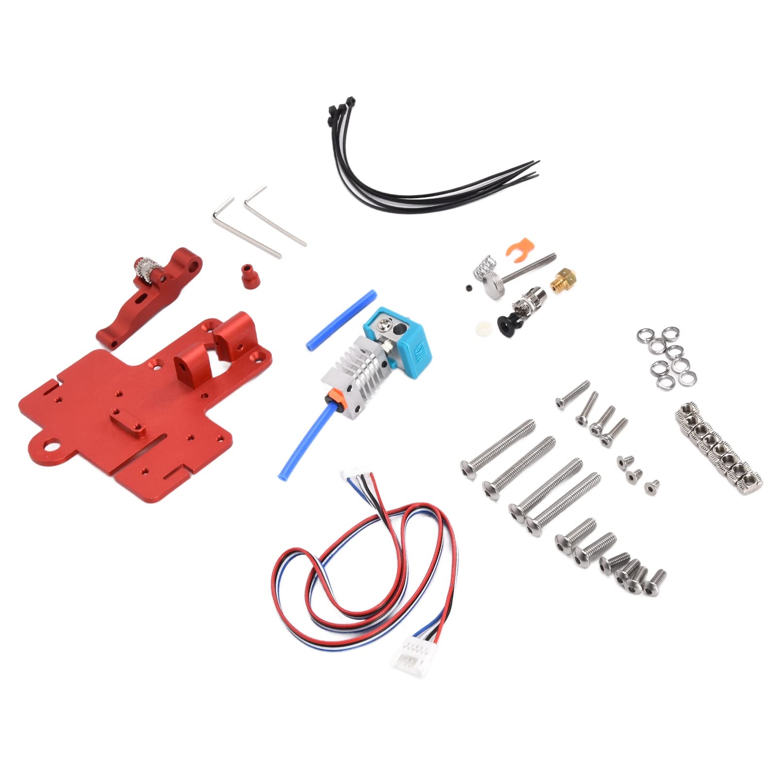 Extruder Montageplatte Dual Gear für Ender 5 5 Pro 5 Plus – Hitzebeständige AluminaPlatte mit präzisen Bohrungen und komplettem Befestigungssatz