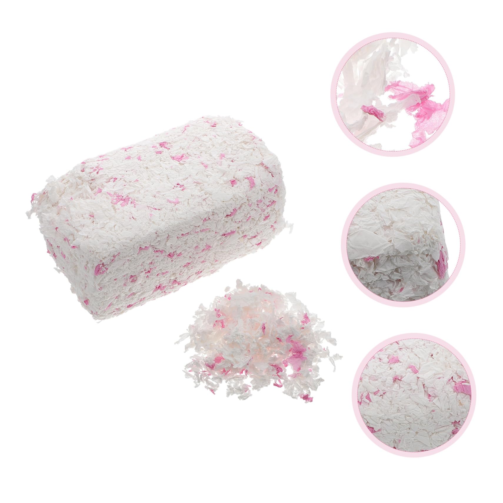 Happyyami Lettiera di Carta per Criceti e Gerbilli, Materiale da Nido Bianco, Assorbente e Sicuro per Gabbie di Piccoli Animali, 1 Sacchetto da 450g