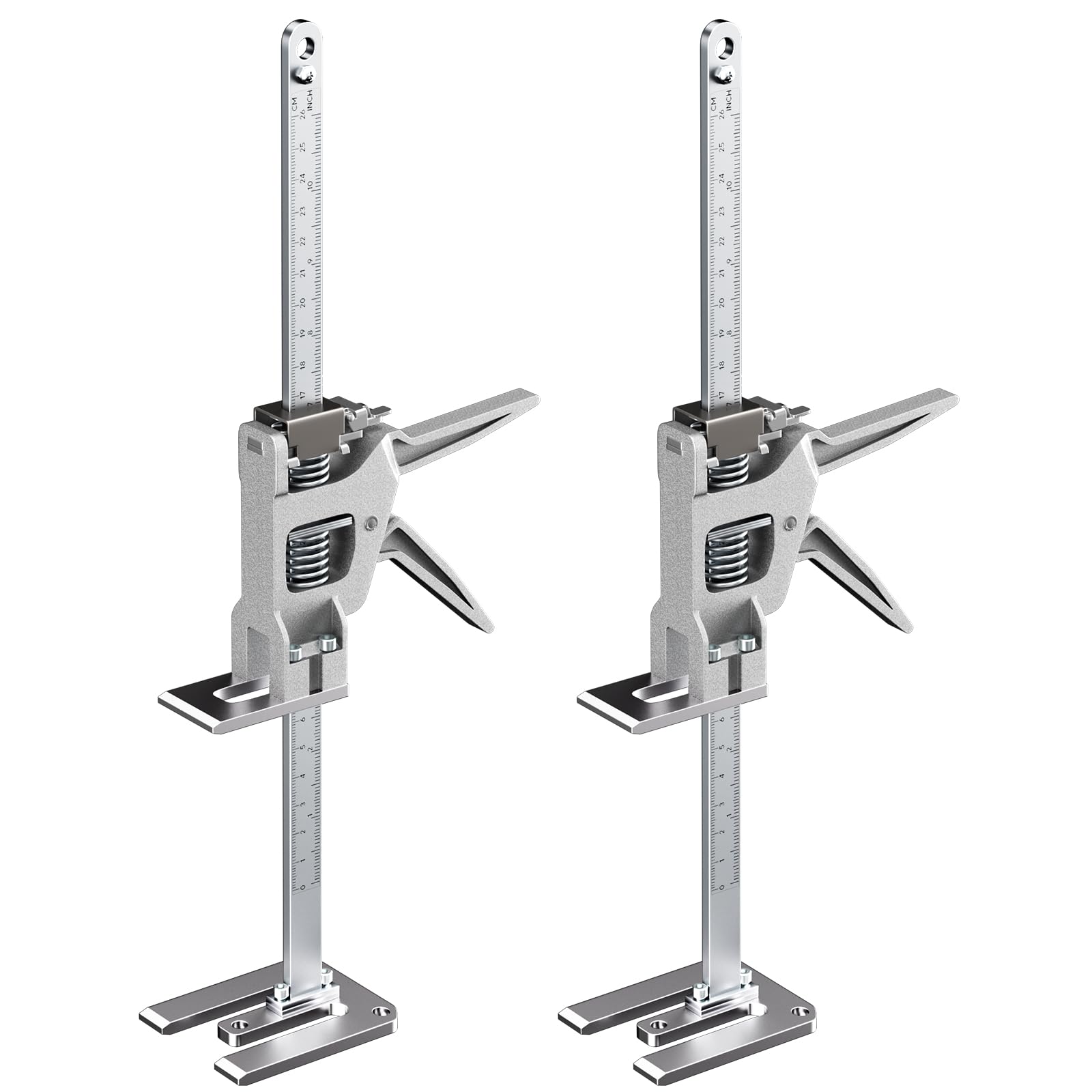 2 Stück 30.4cm Arbeitssparender Heber mit Skala, Arbeitssparende Hebebühnen, Fliesenheber bis zu 200KG, Hubhöhe 14,5cm, Hebevorrichtung für Möbel, Tür, Schrank, Gipskartonplatten, Fliesenheber