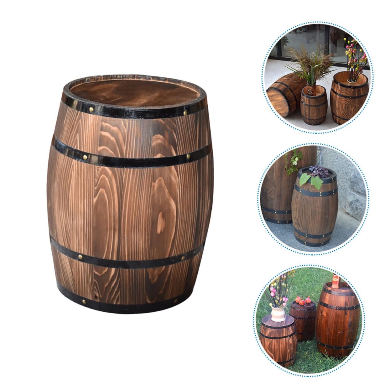 Amazon.co.jp: Gogogmee オーク 樽 装飾 小道具 ウイスキー 樽 装飾 床