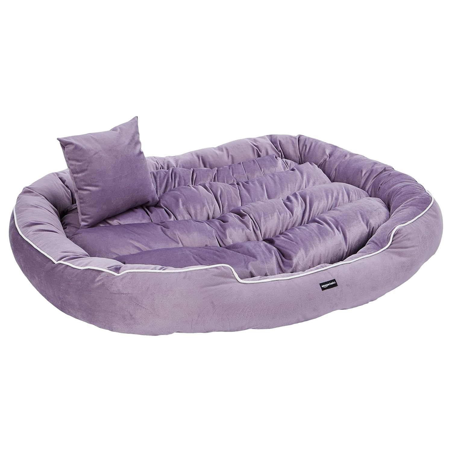 Amazon Basics Polyester XXL Pet Bed with Cushion | Ideal for Big Dogs | Washable | Suitable for Multiple |110 x 93 x 20