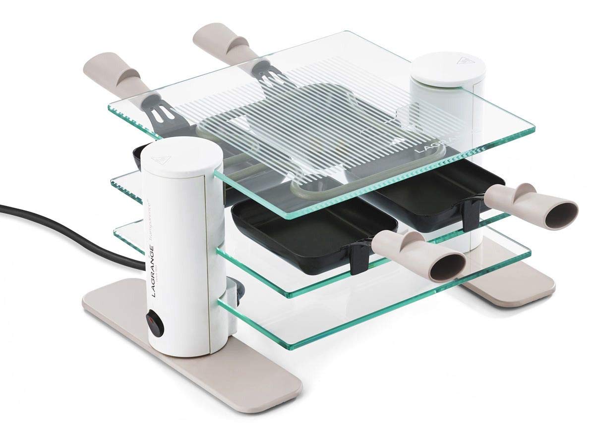 Lagrange - 009408 - Appareil … raclette 4 personnes 600w en verre transparence min‚ral