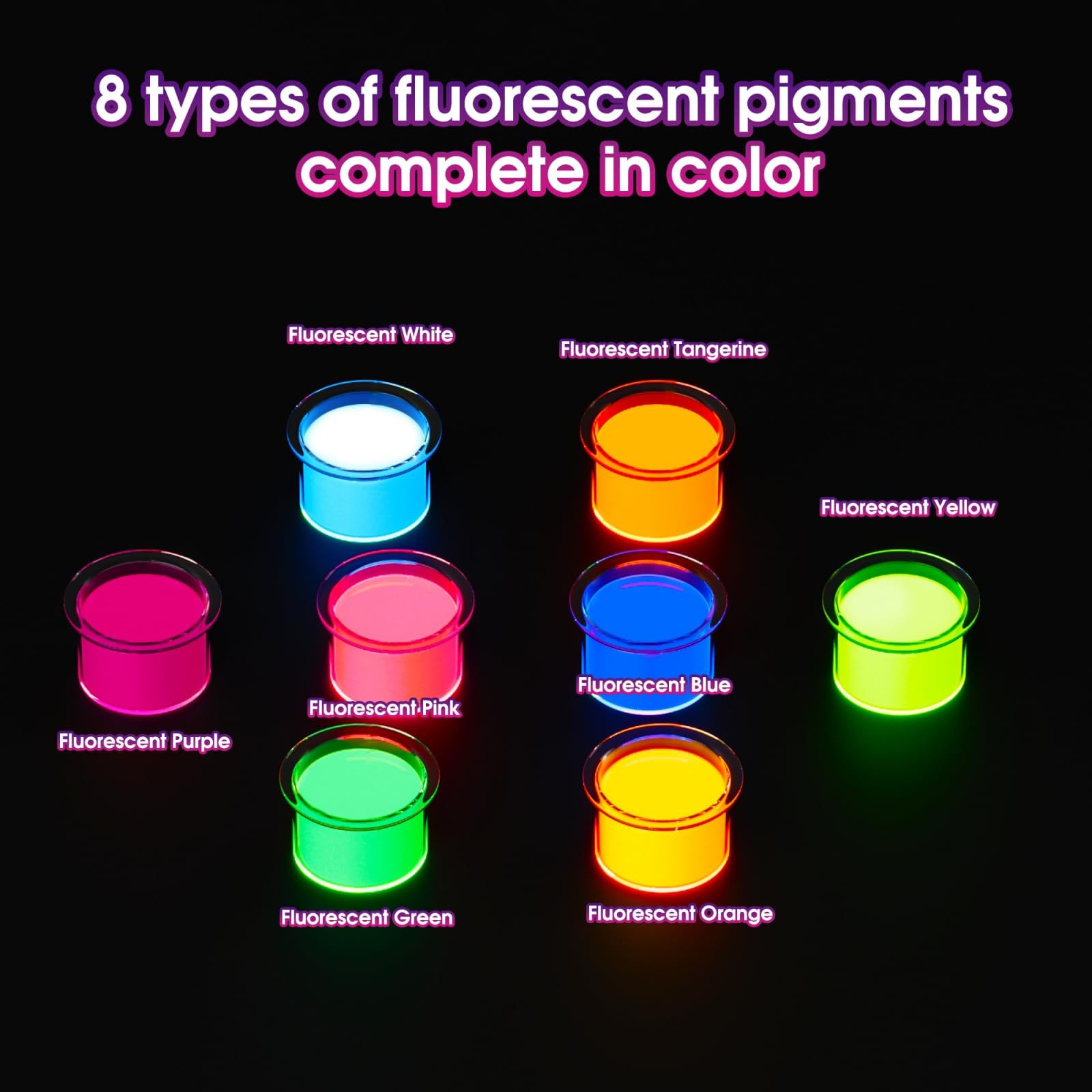 Tattoo Ink Set - Tattoo Inks Pigment Kit, 8 Color 1/2oz 15ml/Bottle Professional Tattoo Fluorescent Ink & Tattoo Equipment for Halloween Supplies (1/2 oz(15ml), 8Color): 8Color 1/6 fl.oz (5 ml)