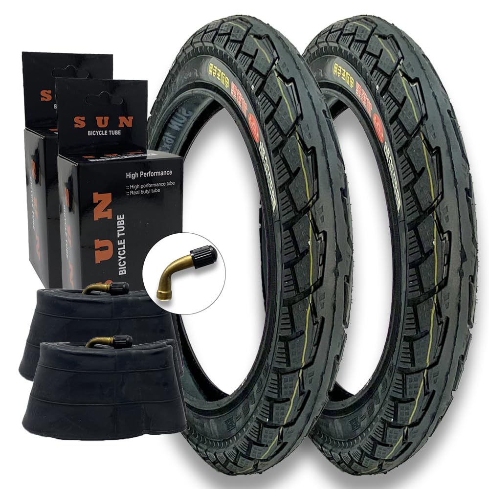 KIT 2 COPERTONI BICI SCOOTER ELETTRICO 2 CAMERE D'ARIA 16 X 2.50 POLLICI 64 305