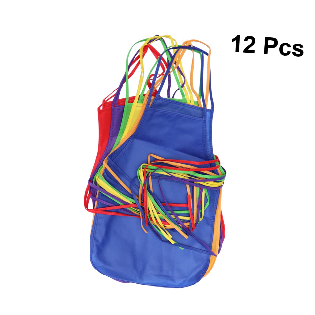 Cabilock 24 piezas Delantales Infantiles para Pintar Delantales de Tela No Tejida Impermeables para Niñas Protección Reutilizable para Manualidades y Cocina para Actividades Artísticas