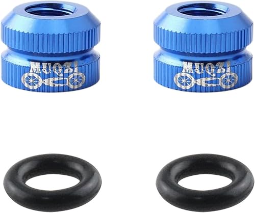 Larimuer Tuercas de válvula de neumático al vacío para bicicleta, tubo interior de bicicleta, tuercas de válvula Presta con anillo tórico sellado,
