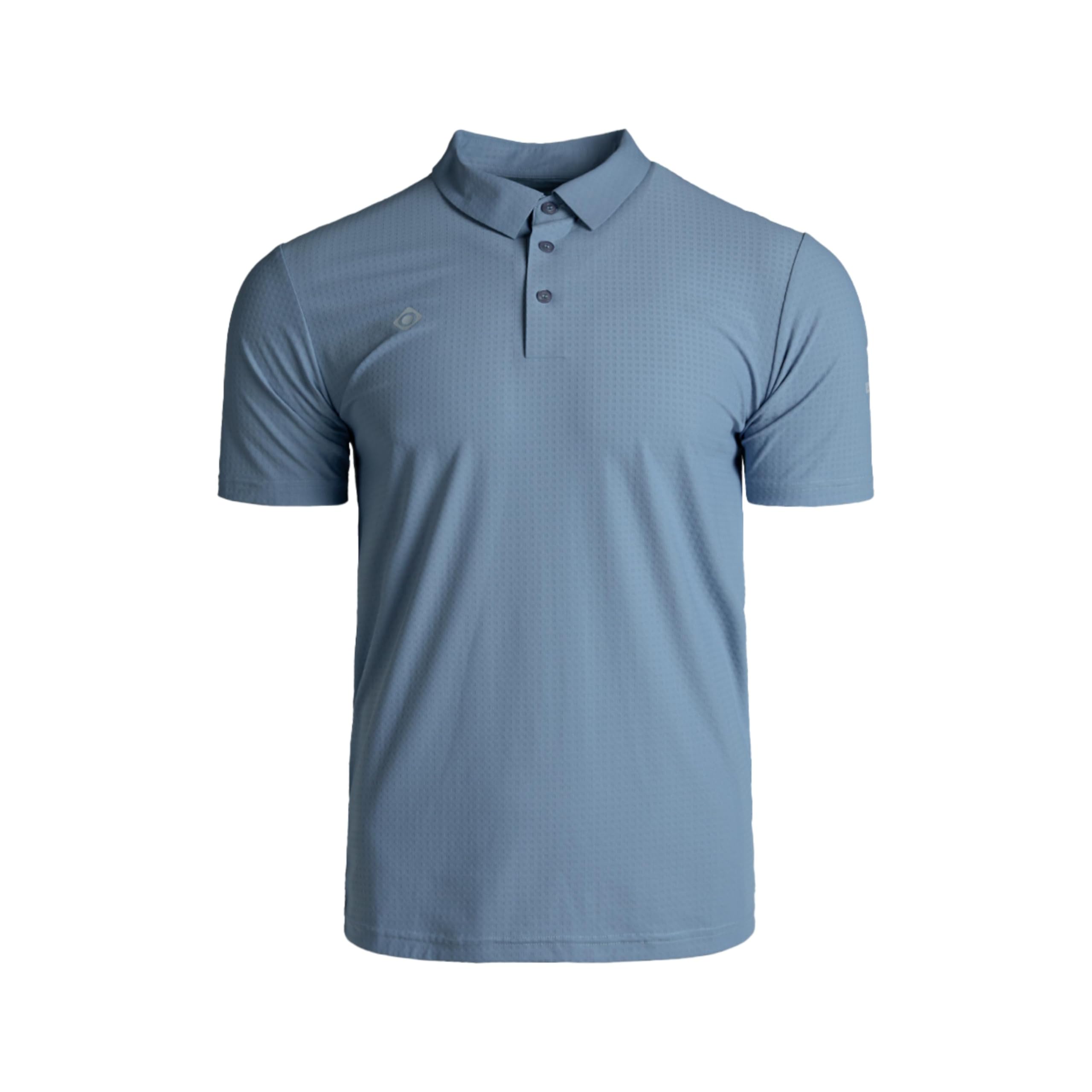 Izas Destin Polo Técnico de Hombre. Camiseta de Manga Corta Ligera y Transpirable para Actividades al Aire Libre y Uso Diario. Blue. M