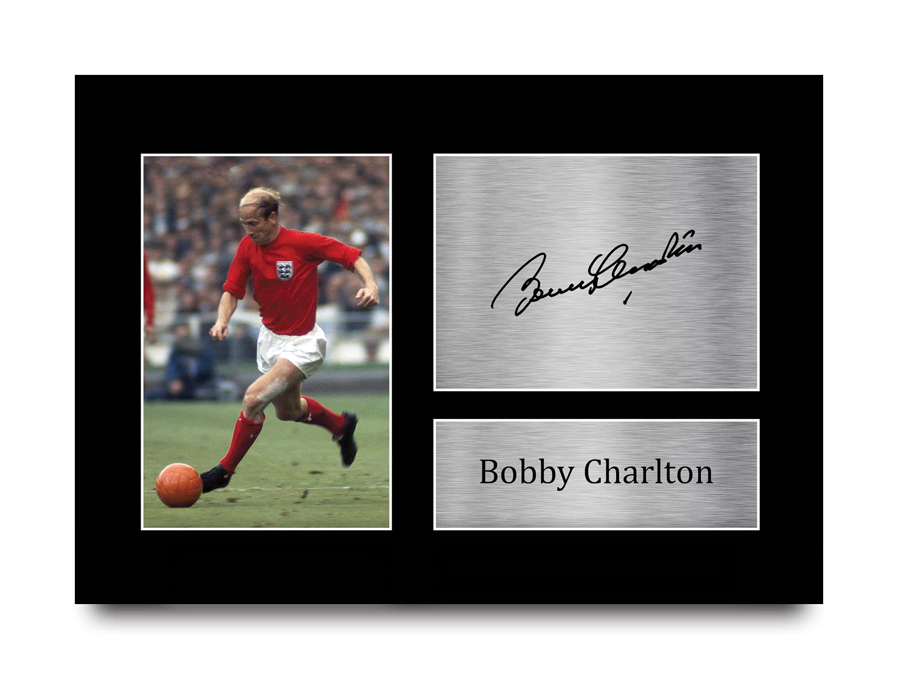 HWC Trading A4 Bobby Charlton England Gifts Printed Signed Autograph Picture for Football Fans and Supporters