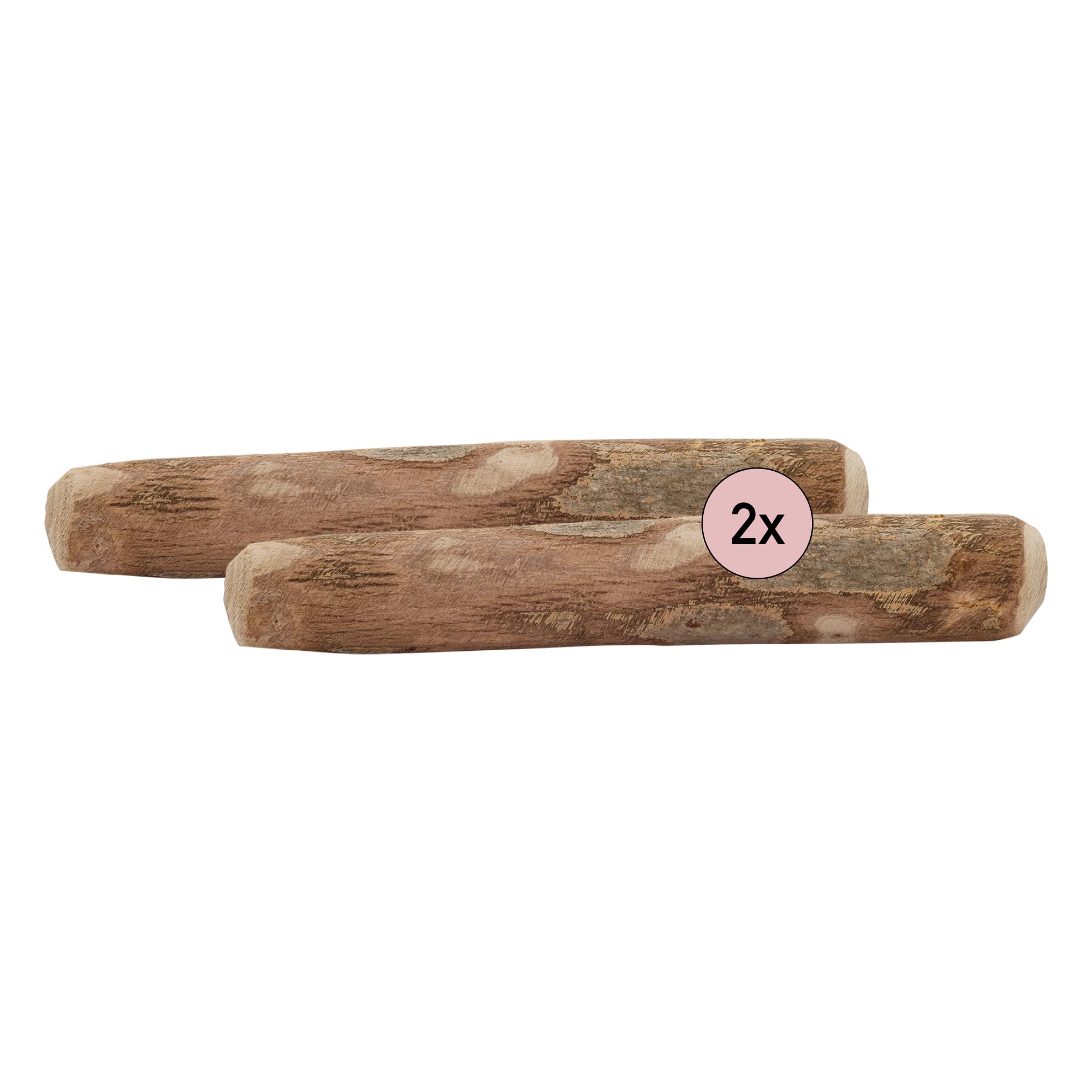 Kauies Olivenholz Kauknochen für deinen Hund - 100% natürlich, vegan & kalorienfrei - langelebiges Hunde-Spielzeug aus schadstoffgeprüftem Holz, Made in Germany, Größe S bis 10 kg (2er Pack)